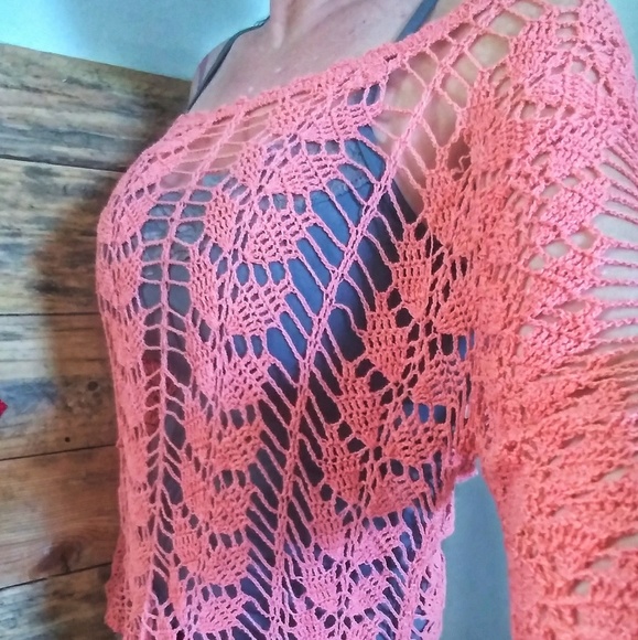 icicle Sweaters - open knit tunic sweater